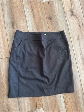 LOFT Black Mini Skirt with Front Pockets